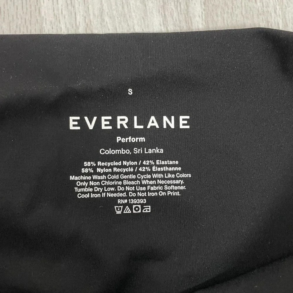 Everlane The Perform High Rise Bike Workout Athleisure Short Black S